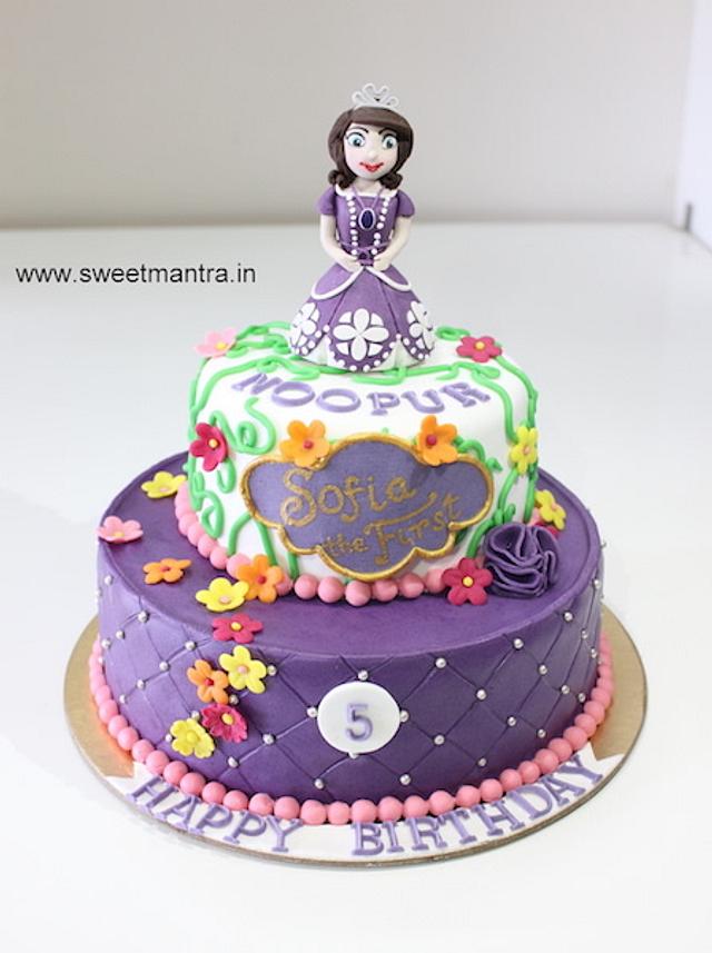 Princess Sofia theme 2 tier customized fondant cake - - CakesDecor