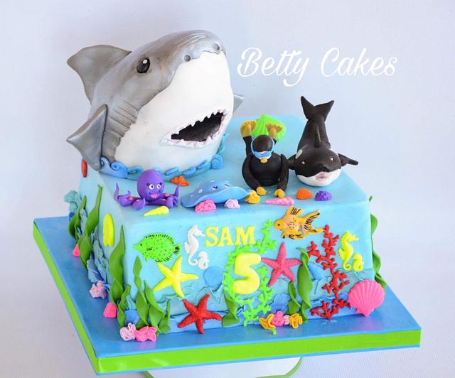 Wholesale shark fish blue ocean paper cardboard cake stand for cupcakes  party supplies From m.alibaba.com