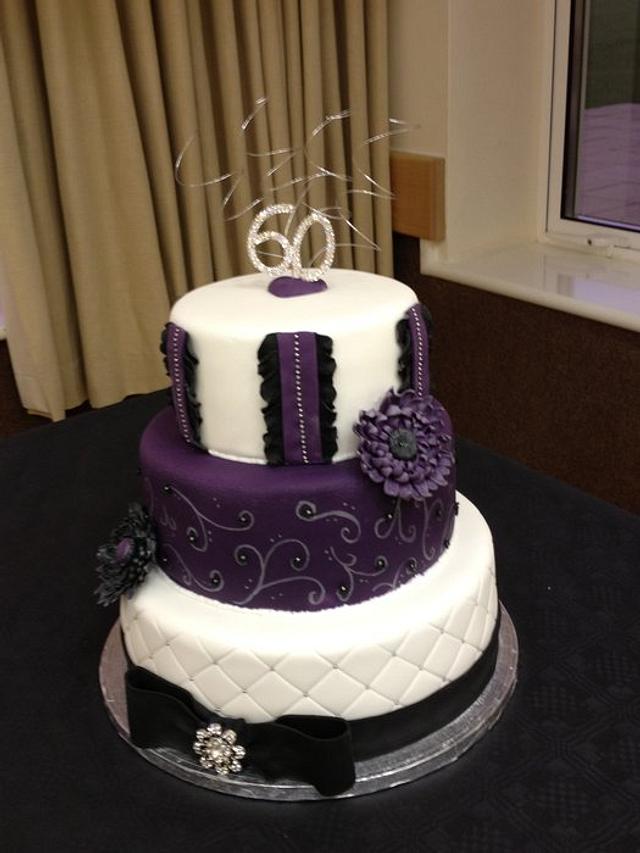60th Birthday cake - Cake by Daisychain's Cakes - CakesDecor