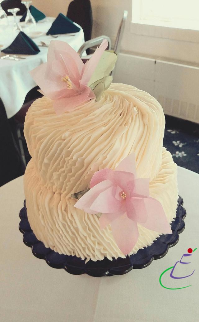 Navy & Silver Waves Custom Buttercream Birthday Cake – Blue Sheep Bake Shop