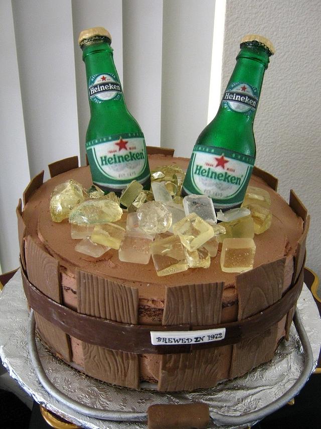 Wooden Ice Bucket and Beer Bottle Cake by mysweetstop on DeviantArt