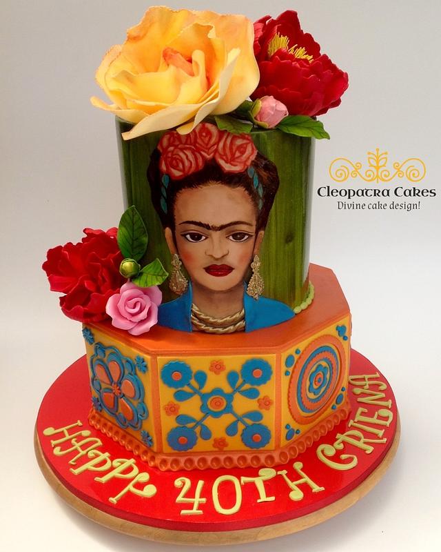 Frida/Mexican inspired cake - Decorated Cake by Cleopatra - CakesDecor