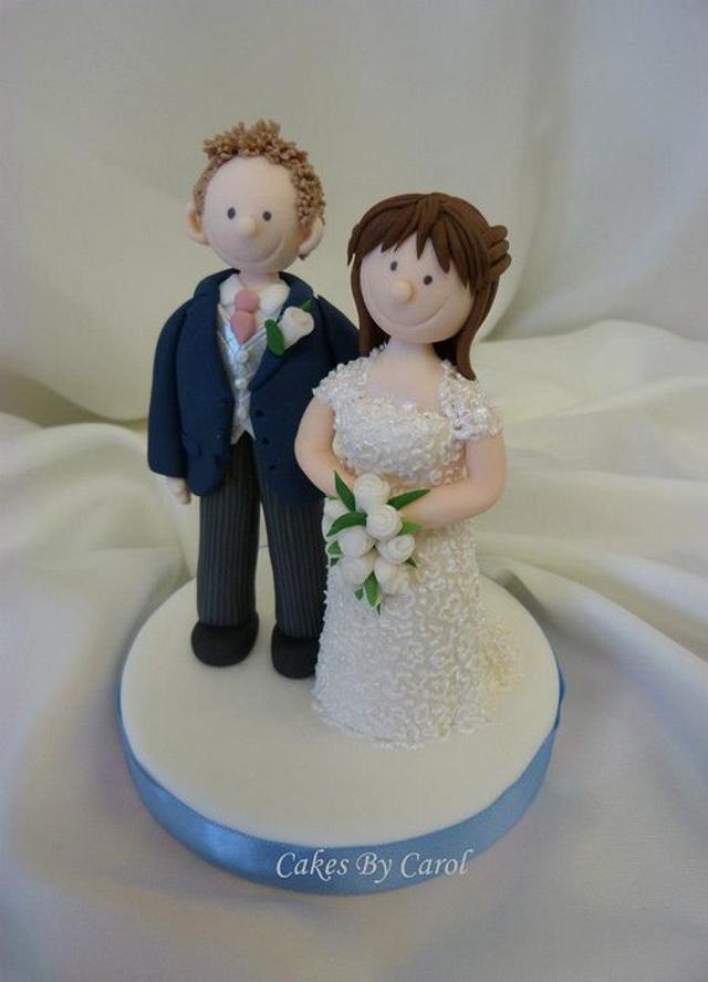 Bride & Groom Topper - Decorated Cake by Carol - CakesDecor