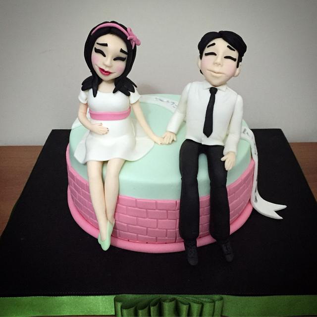 Couples Decorated Cake By Pinar Aran Cakesdecor 