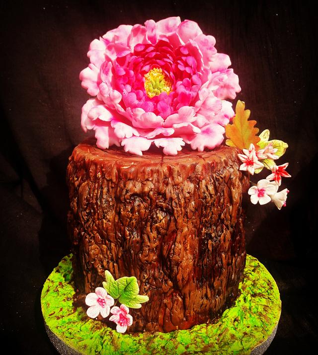 Tree trunk Cake Decorated Cake by MARCELA CORCA CakesDecor
