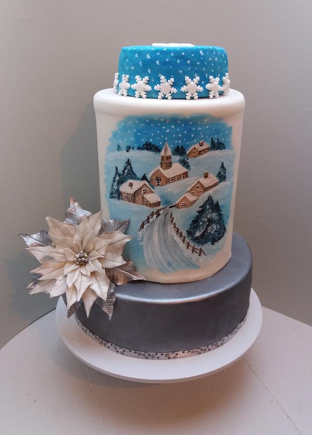 Winter cake - Decorated Cake by Darina - CakesDecor