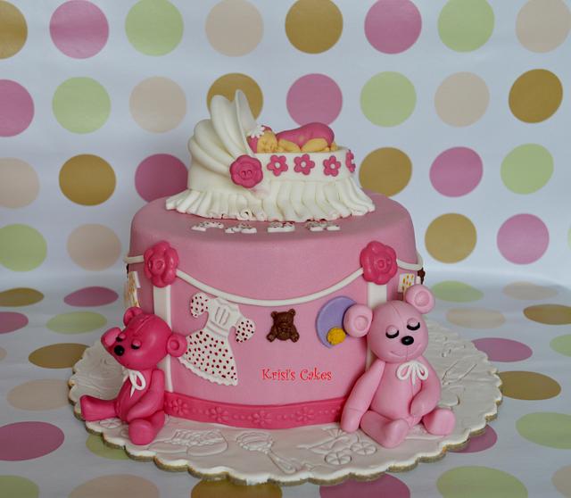 Cake baby shower Gaby - Decorated Cake by KRISICAKES - CakesDecor