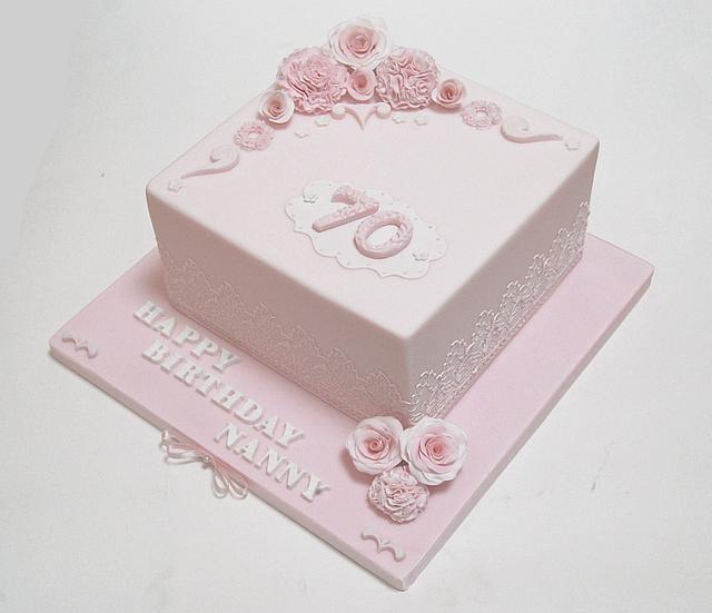 Pastel Pink Victoriana - Decorated Cake by The Chain Lane - CakesDecor