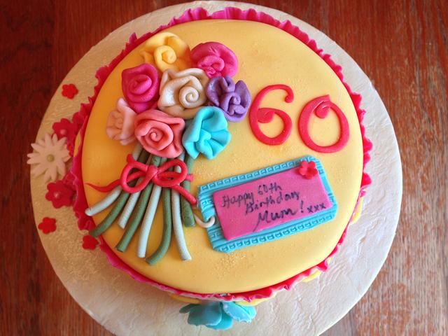 60th birthday cake - Decorated Cake by CupNcakesbyivy - CakesDecor