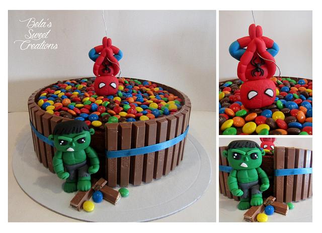 Superhero Cake Topper Bundle Marvel / Spiderman / Hulk - Etsy