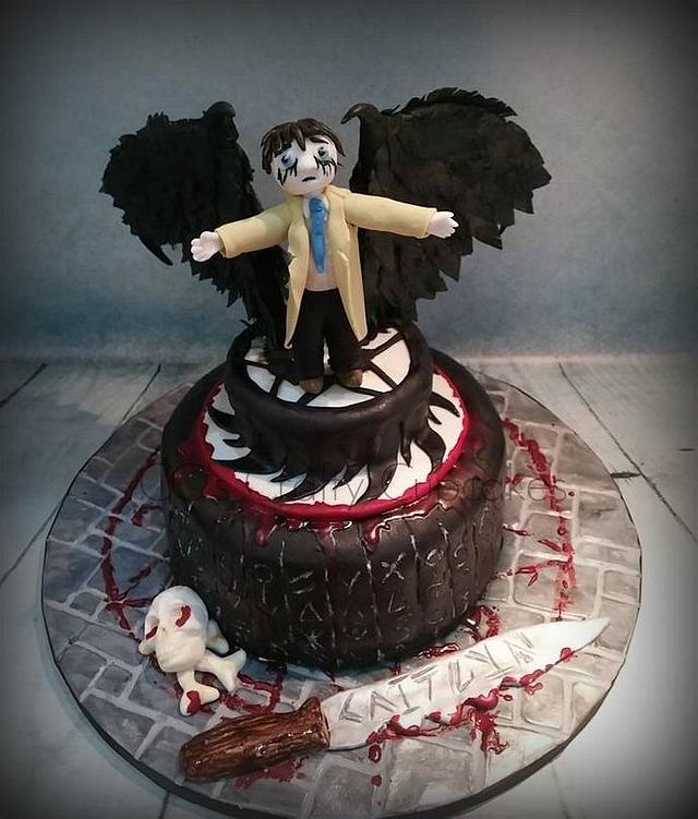 Supernatural Castiel cake 