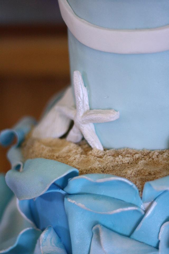 3D Wave wedding cake
