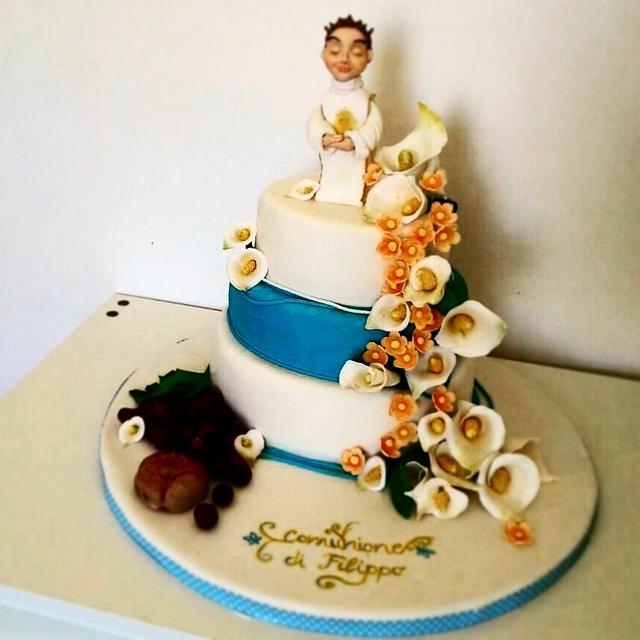 cake comunione - Decorated Cake by Sabrina Adamo - CakesDecor