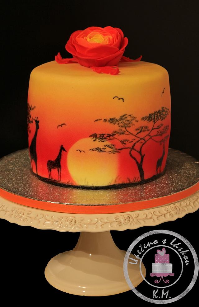 African Sunset - Cake by Tynka - CakesDecor