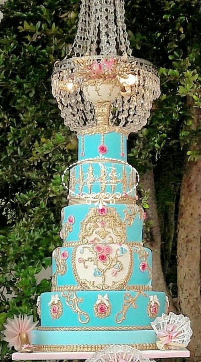 Baroque Marie Antoinette Wedding Cake - Cake by Fées - CakesDecor