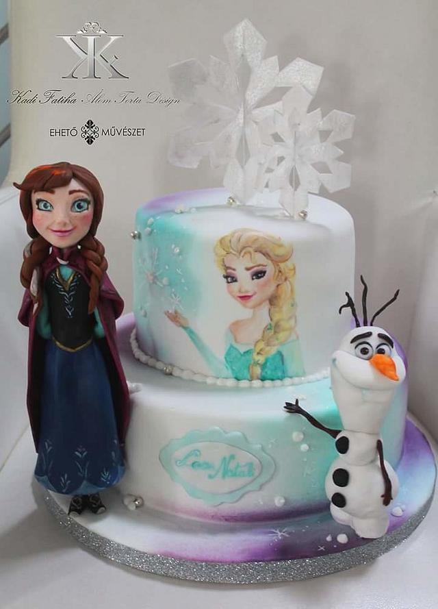 Frozen cake - Decorated Cake by Fatiha Kadi - CakesDecor