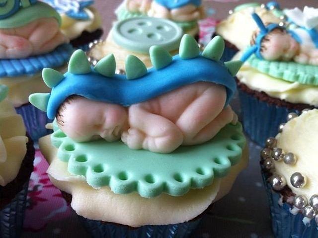 Baby shower baby cupcakes - Cake by Carrie - CakesDecor