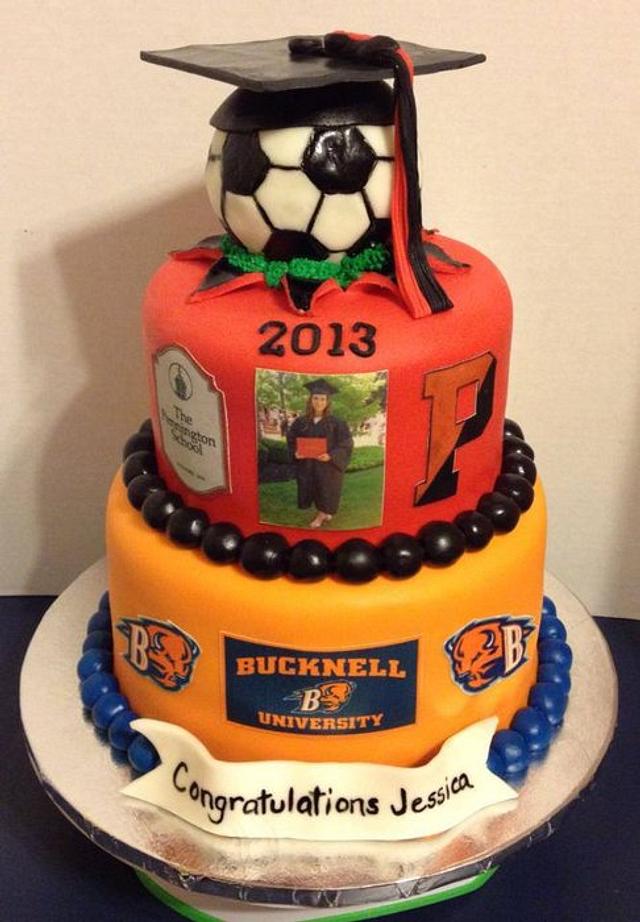 Pennington/Bucknell Graduation Cake - Decorated Cake by - CakesDecor