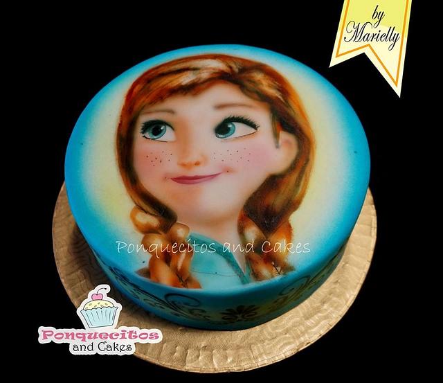 Airbrush painting cake Decorated Cake by Marielly Parra CakesDecor