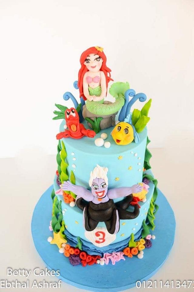 Ariel Little Mermaid Cake Cake By Bettycakesebthal Cakesdecor 0163