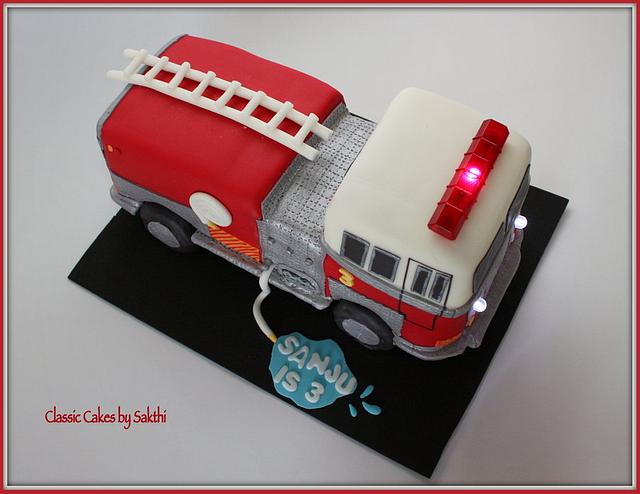 Fire truck cake - Cake by Classic Cakes by Sakthi - CakesDecor