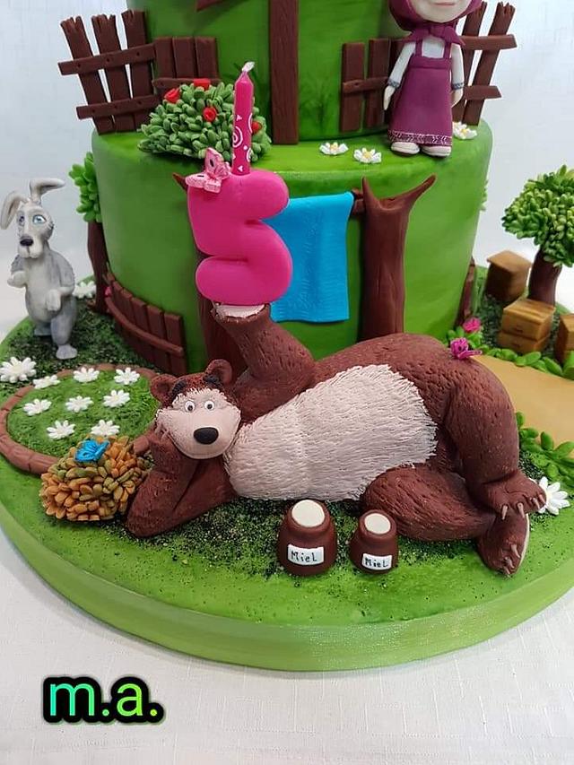 Masha and the bear cake - Cake by Isabel - CakesDecor