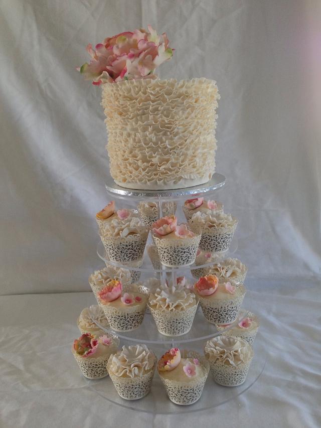 Cupcake tower - Decorated Cake by Rainie's Cakes - CakesDecor