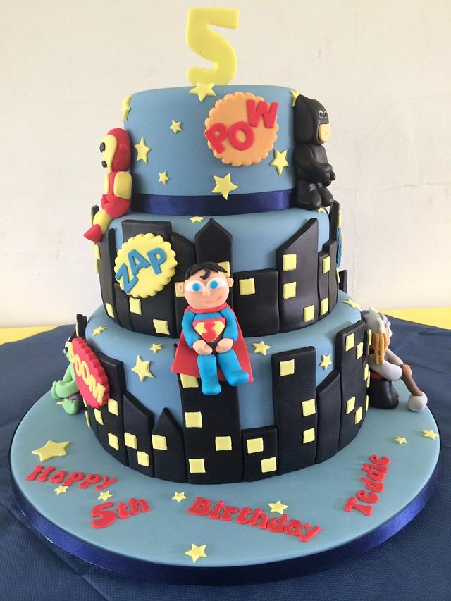 Superhero Cake - Decorated Cake by Truly Scrummy - CakesDecor