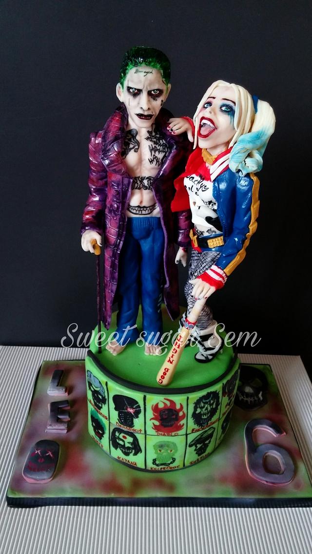 Joker and Harley Quinn - cake by SweetSugarSem - CakesDecor