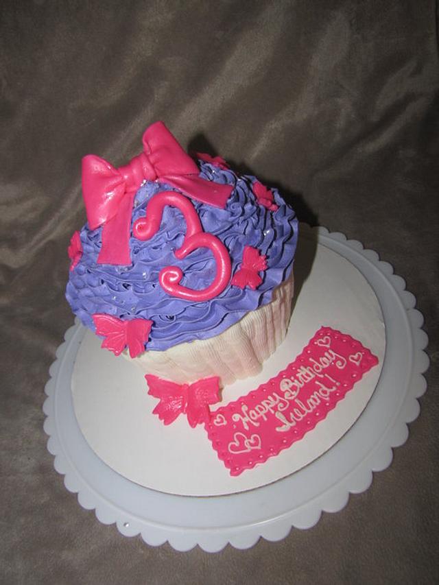 Purple and Pink birthday Decorated Cake by Tiffany CakesDecor