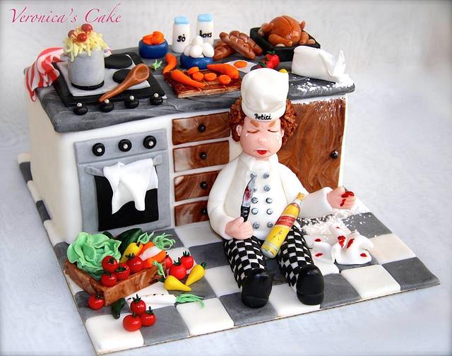 Funny cook cake