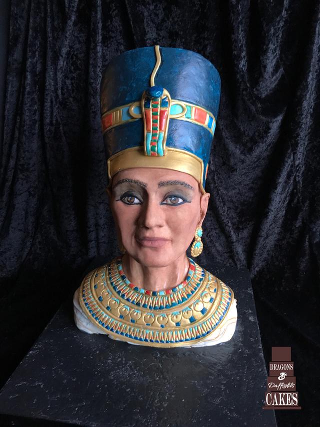 Nefertiti sculpted bust - pharaohs tomb collaboration - - CakesDecor