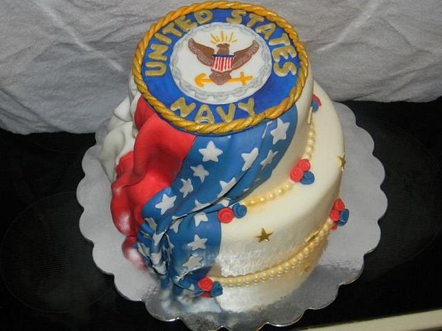 my Navy themed cake. - Cake by donnascakes - CakesDecor