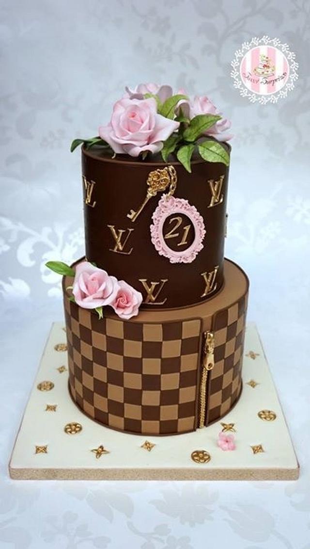 Louis Vuitton Birthday CakeRound shape  Paos cakes