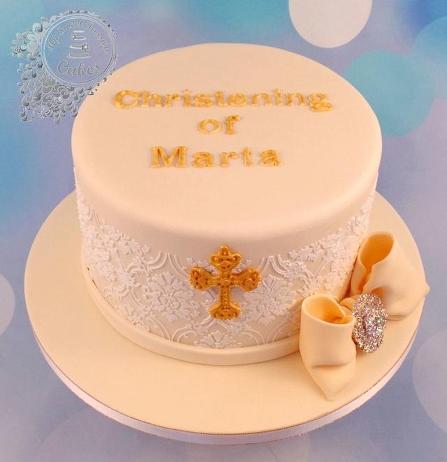 Christening cake Decorated Cake by Beata Khoo CakesDecor