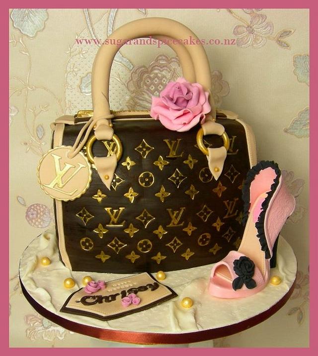 Louis Vuitton Handbag Cake with sugar Stiletto ~ 