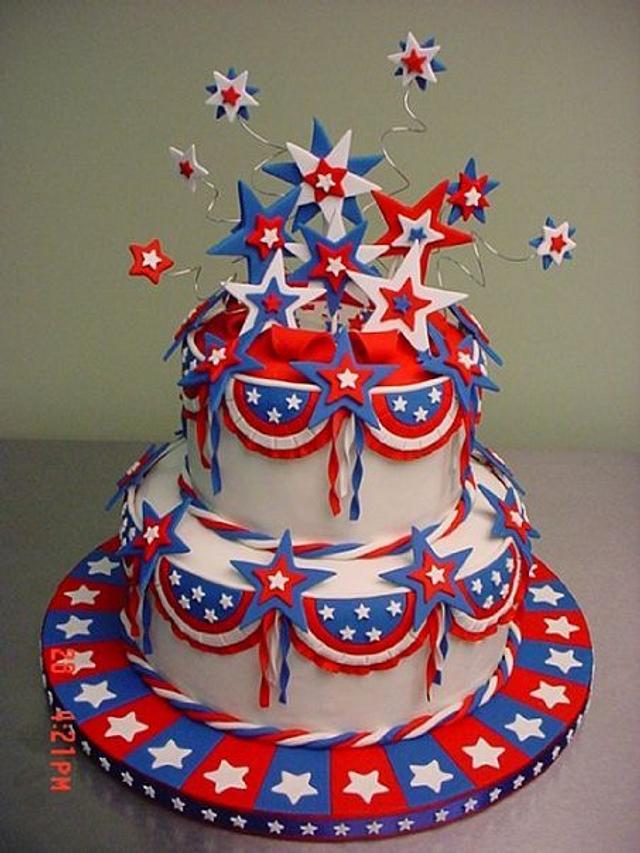 4th of July Stars - Cake by Ester Siswadi - CakesDecor