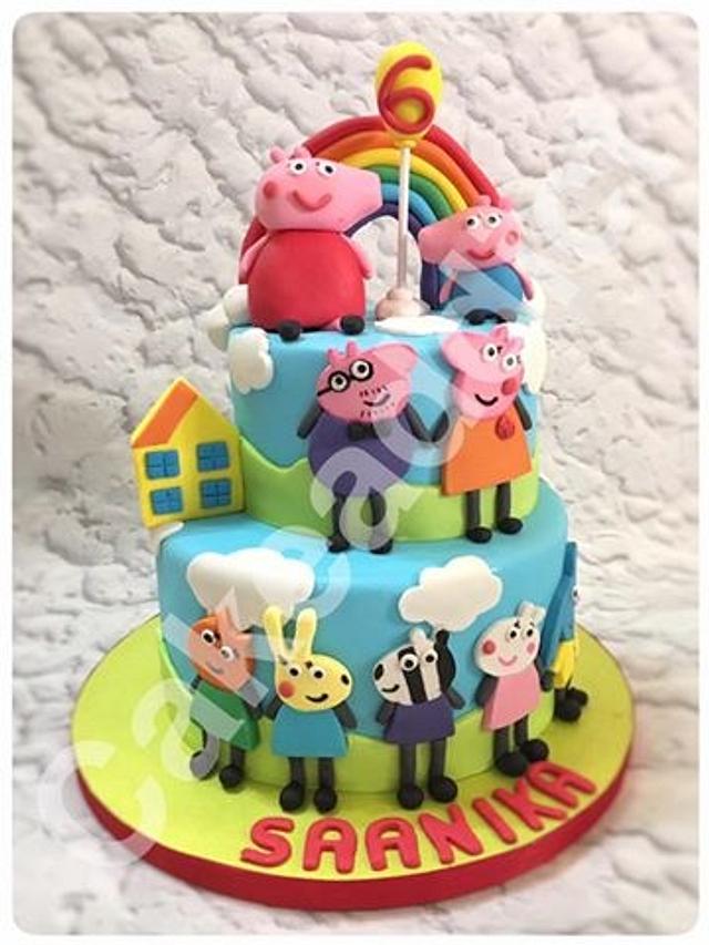 Peppa Pig Cake - Decorated Cake by Dipti Chitnis - CakesDecor