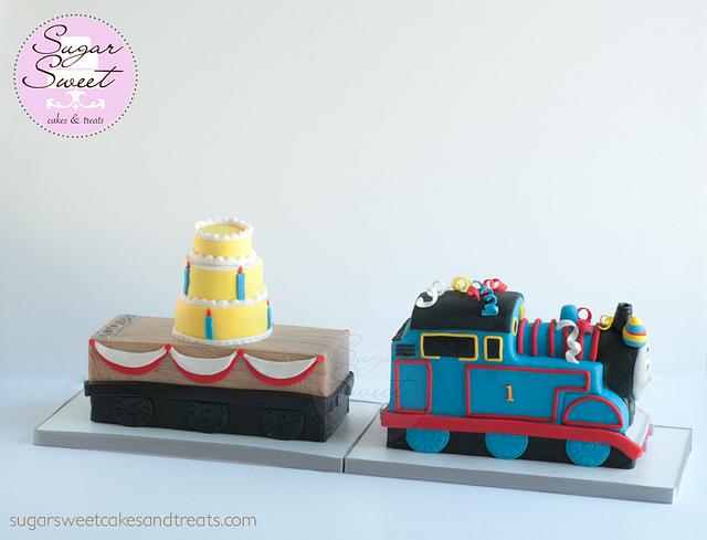Thomas with Birthday Trailer Cake