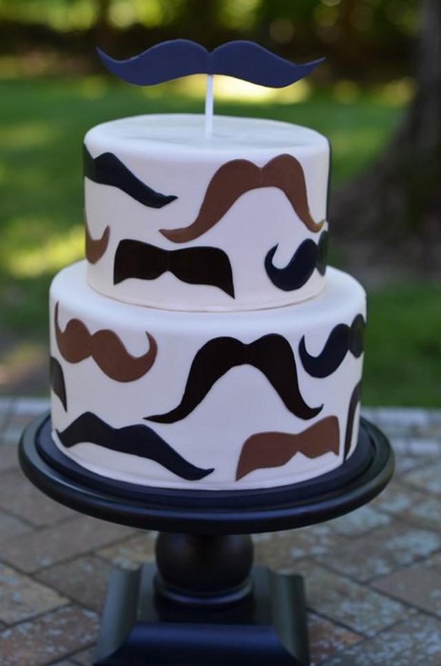 Dad's mustache cake, (for 6 servings) |