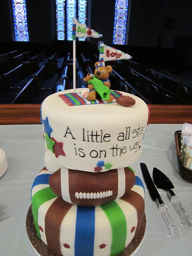 Sport Baby Shower Cake Cake By Margarida Myers Cakesdecor