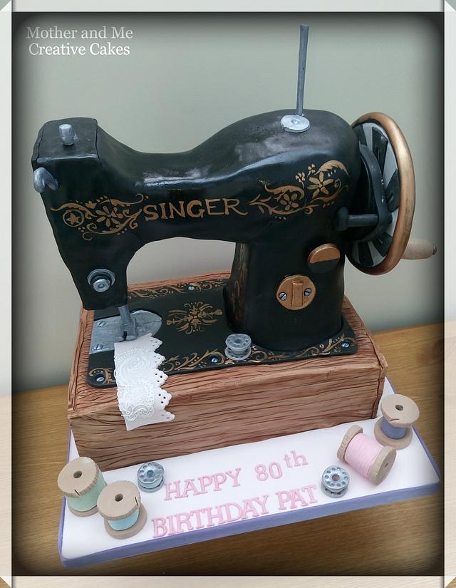 Sewing machine cake Decorated Cake by Mother and Me CakesDecor