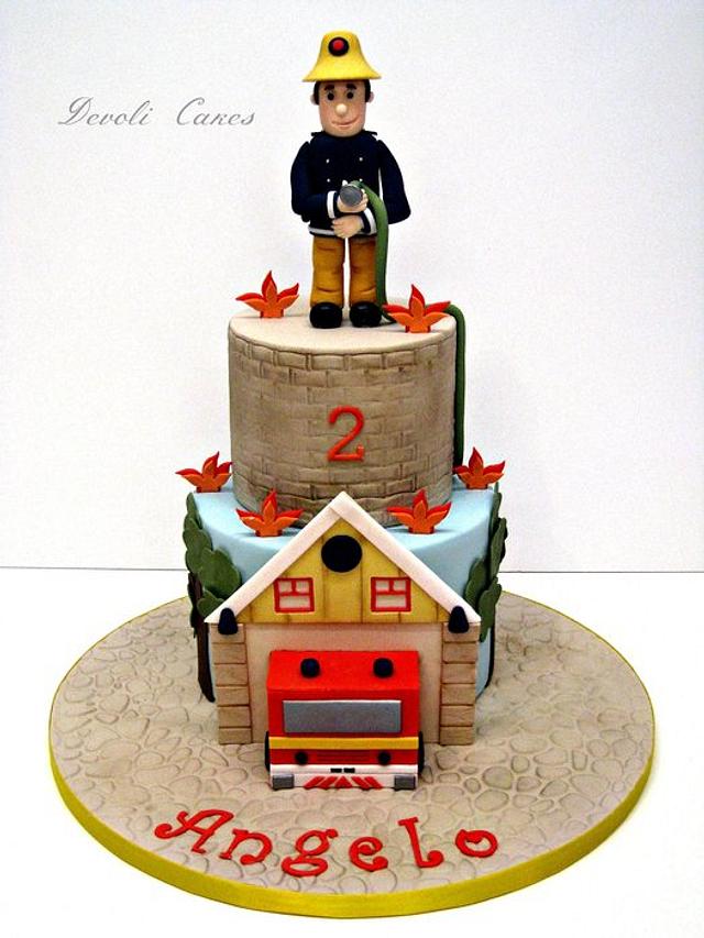 Fireman Sam Fire Truck Cake Tutorial. How to. Bake and Make with Angela  Capeski - YouTube
