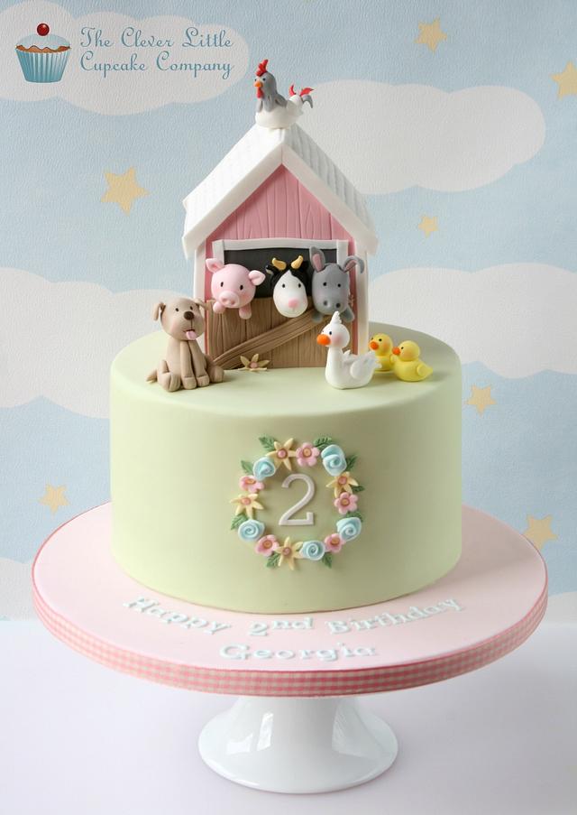 Pink Barn Cake - Cake by Amandaâ€™s Little Cake Boutique - CakesDecor