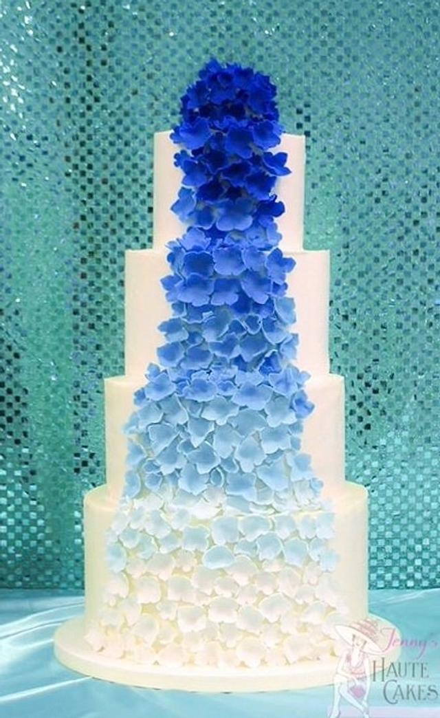 Ombré Flowers - Decorated Cake by Jenny Kennedy Jenny's - CakesDecor