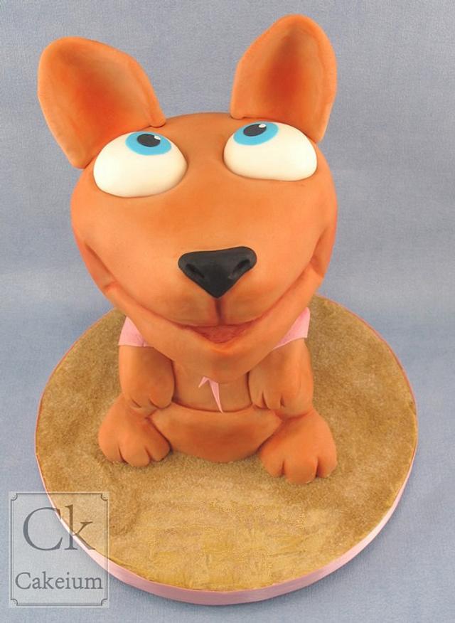 Bobble-head Kangaroo! - Decorated Cake By Natasha Shomali - Cakesdecor