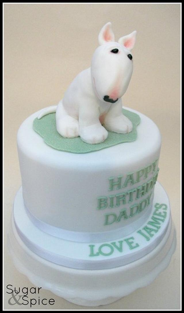 English Bull Terrier - Decorated Cake by Sugargourmande - CakesDecor