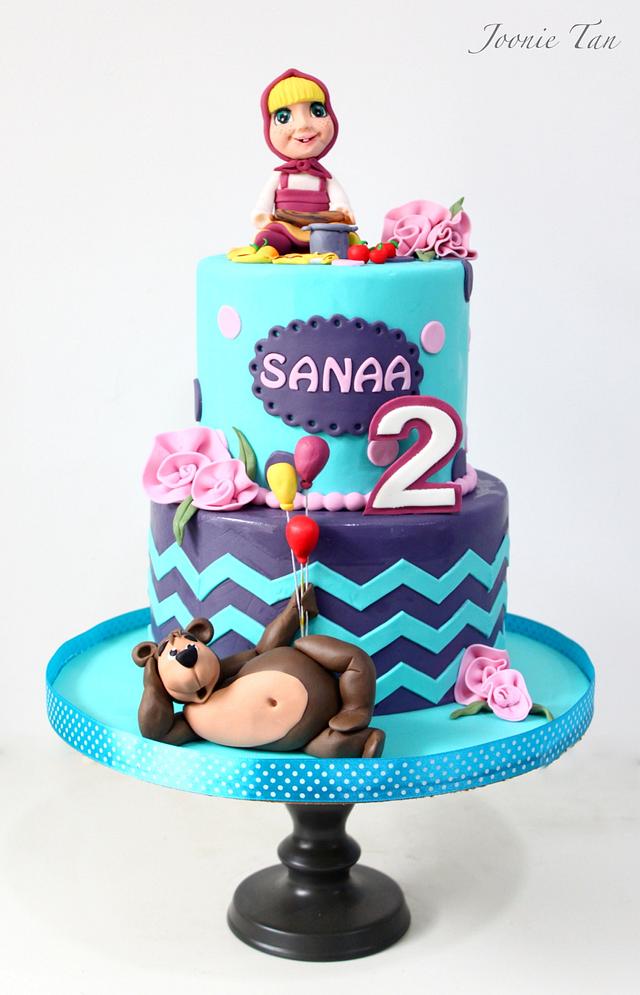 Marsha And The Bear Decorated Cake By Joonie Tan Cakesdecor 6311