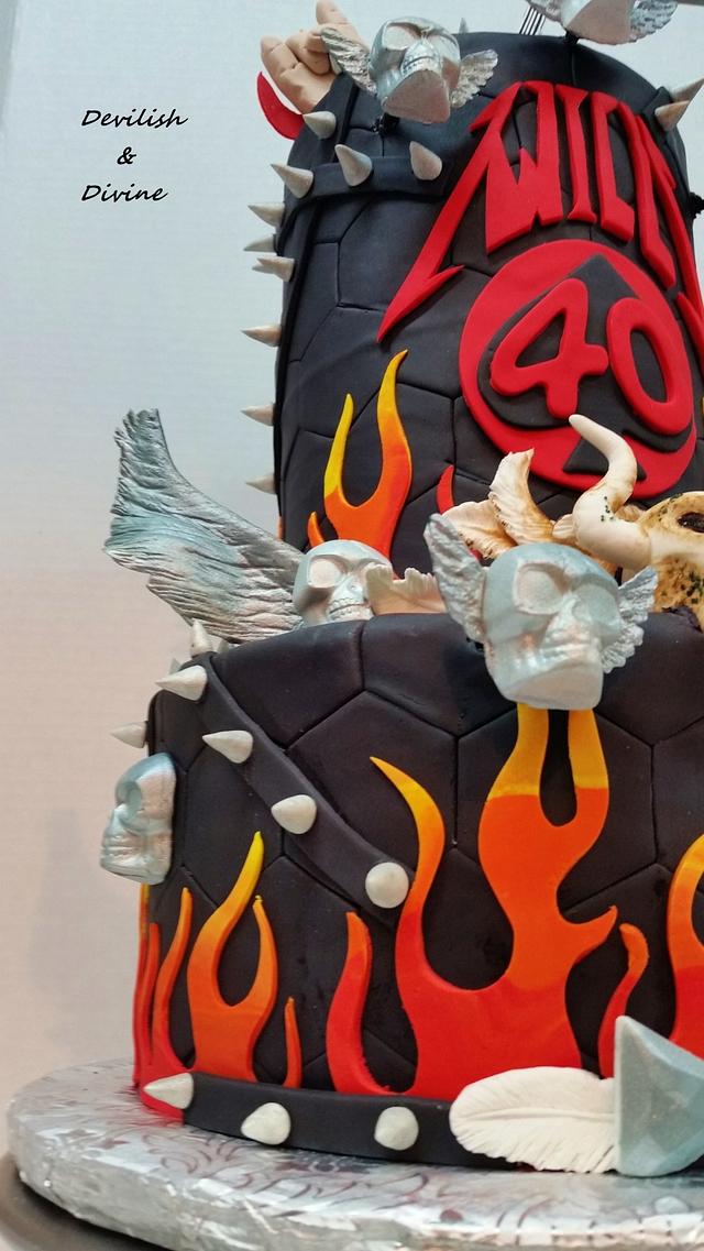 Heavy Metal cake for 40th Birthday