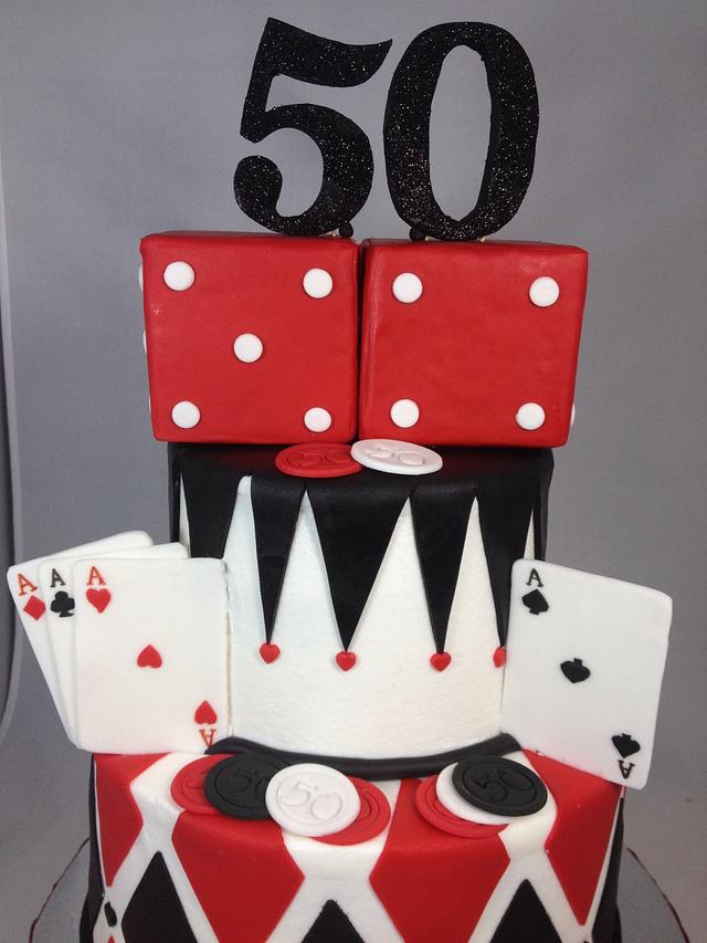 Casino 50th Birthday cake! - Cake by Cakes by Maray - CakesDecor